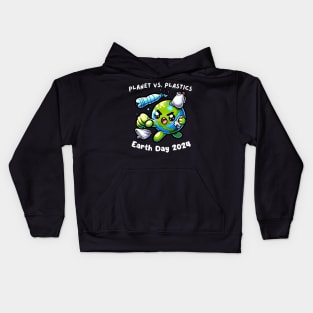 Earth Day 2024 Planet VS Plastics Men Women Kids Cute Kids Hoodie